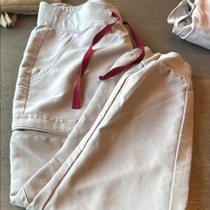 Stylish Gray Joggers with Red Drawstring